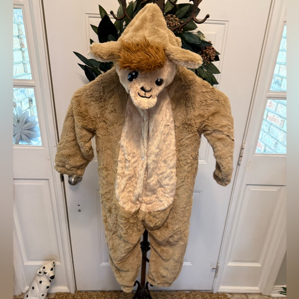 Cute Toddler Faux Fur Soft Lama Animal Halloween Costume 3/4T Unisex